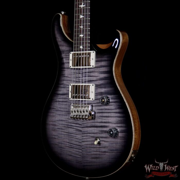 PRS Wild West Guitars Special Run CE 24 Flame Maple Top 57/08 Pickups Faded Gray Black Black Burst 250909 - Image 2