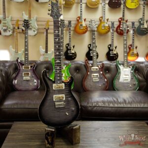 PRS Wild West Guitars Special Run CE 24 Flame Maple Top 57/08 Pickups Faded Gray Black Black Burst 250909 - Image 8