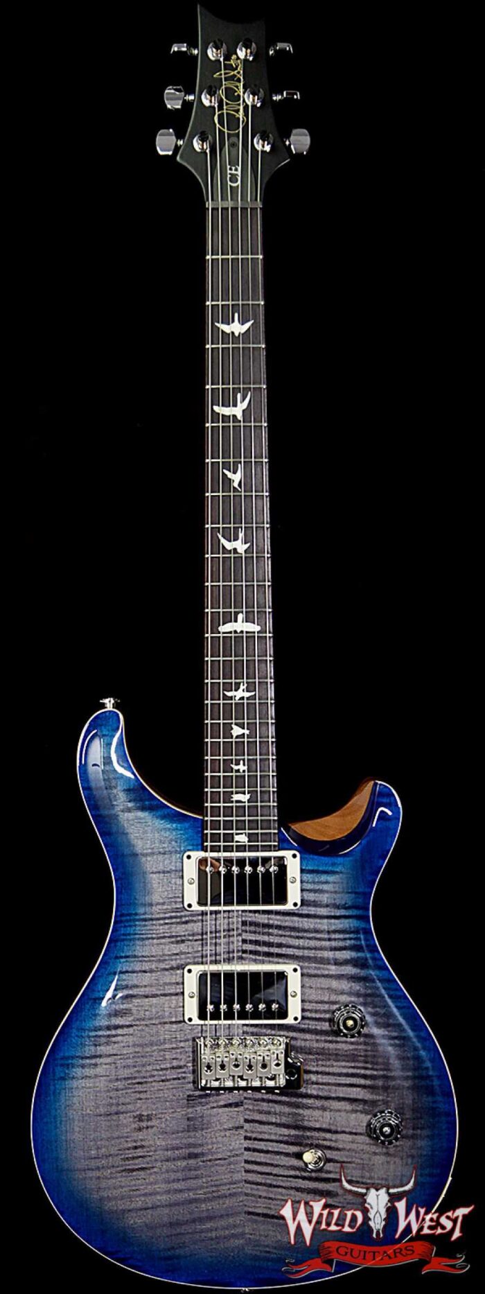 PRS WWG Special Run CE 24 Flame Maple Top 57/08 Pickups Faded Gray Black Blue Burst 251430 - Image 1
