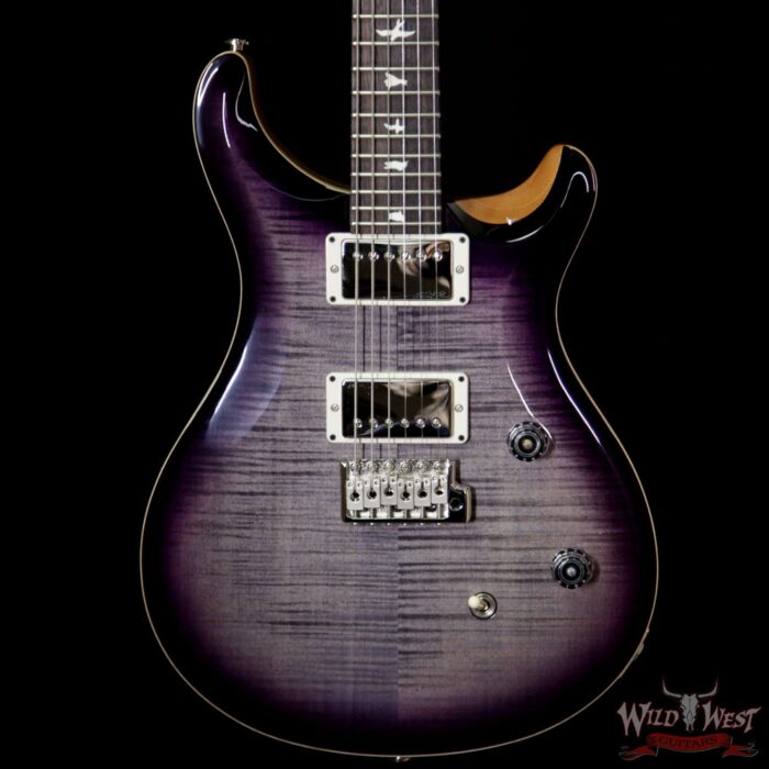 Paul Reed Smith PRS Wild West Guitars Special Run CE 24 Flame Top 57/08 Pickups Charcoal Purple Burst 252892 - Image 3