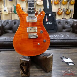 Paul Reed Smith PRS Wild West Guitars Special Run Flame Top Black Neck CE 24 Orange - Image 7
