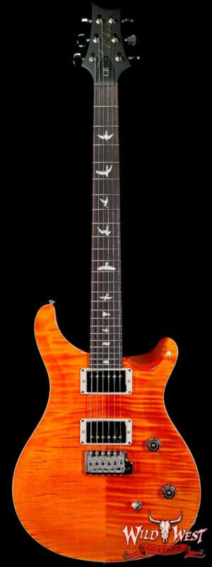 Paul Reed Smith PRS Wild West Guitars Special Run Flame Top Black Neck CE 24 Orange