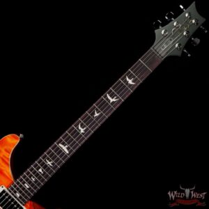 Paul Reed Smith PRS Wild West Guitars Special Run Flame Top Black Neck CE 24 Orange - Image 4