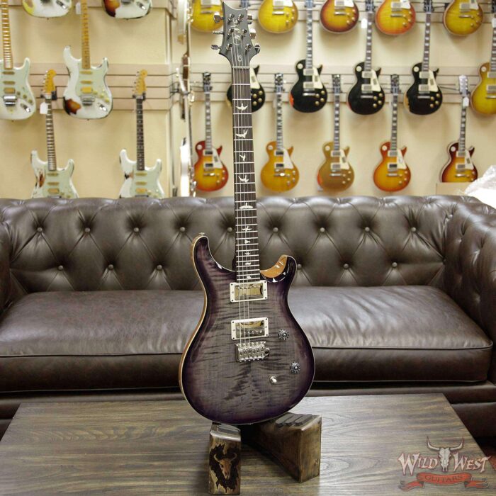 PRS Wild West Guitars Special Run CE 24 Flame Top 57/08 Pickups Faded Grey Black Purple Burst 244030 - Image 8