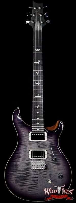 PRS Wild West Guitars Special Run CE 24 Flame Top Painted Neck 57/08 Pickups Faded Gray Black Purple Burst 292245