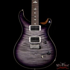 PRS Wild West Guitars Special Run CE 24 Flame Top Painted Neck 57/08 Pickups Faded Gray Black Purple Burst 292564 - Image 2