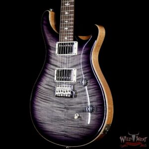 PRS Wild West Guitars Special Run CE 24 Flame Top Painted Neck 57/08 Pickups Faded Gray Black Purple Burst 292564 - Image 3