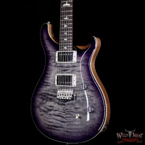 PRS Wild West Guitars Special Run CE 24 Flame Top Painted Neck 57/08 Pickups Faded Gray Black Purple Burst 292566 - Image 2