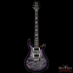 PRS Wild West Guitars Special Run CE 24 Flame Top Painted Neck 57/08 Pickups Faded Gray Black Purple Burst 292566 - Image 3