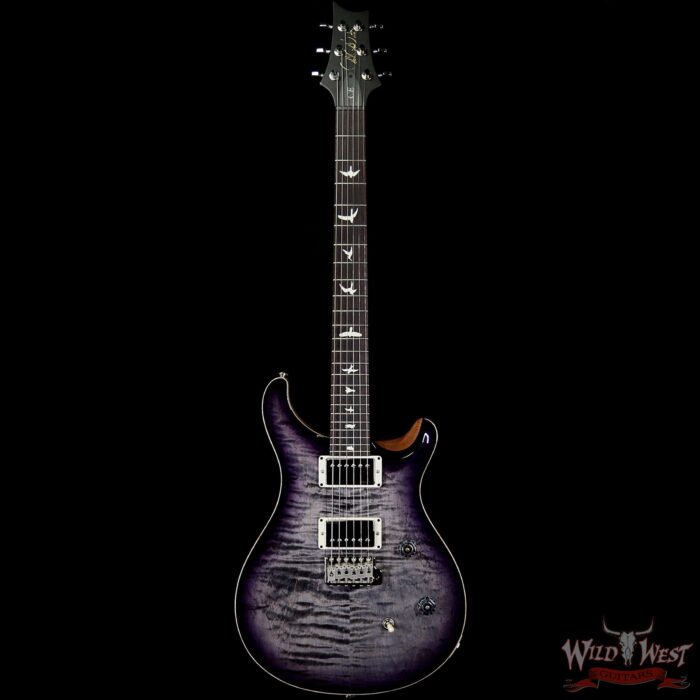 PRS Wild West Guitars Special Run CE 24 Flame Top Painted Neck 57/08 Pickups Faded Gray Black Purple Burst 292566 - Image 3