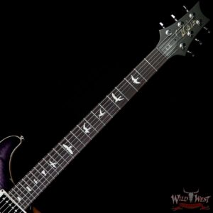 PRS Wild West Guitars Special Run CE 24 Flame Top Painted Neck 57/08 Pickups Faded Gray Black Purple Burst 292566 - Image 4