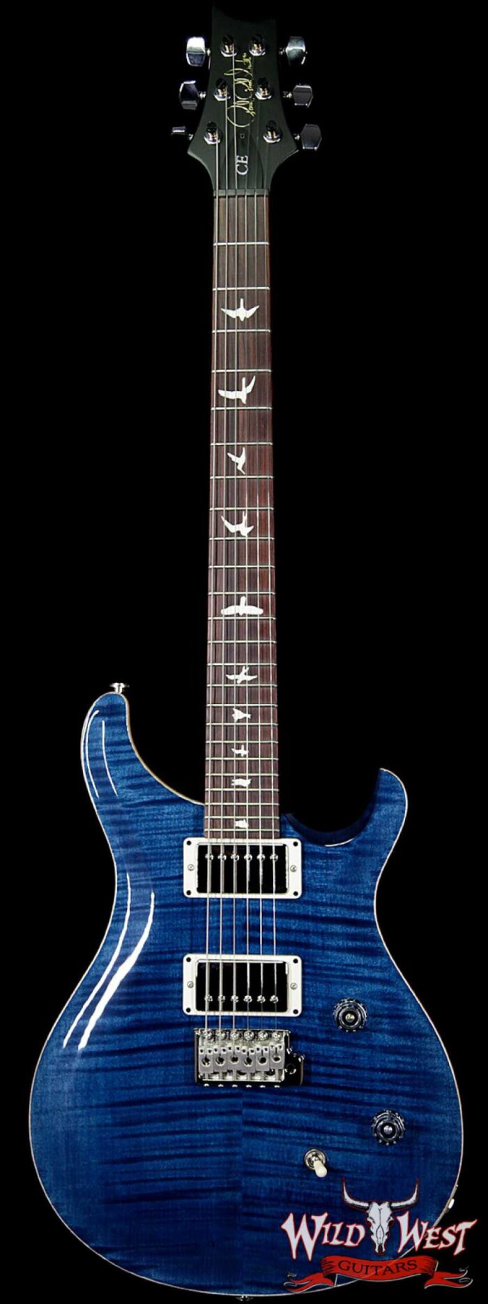 PRS Wild West Guitars Special Run CE 24 Flame Maple Top and 57/08 Pickups Whale Blue 243897 - Image 1
