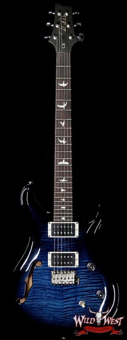Paul Reed Smith PRS CE 24 Semi-Hollow Flame Top Painted Neck Faded Blue Smokeburst