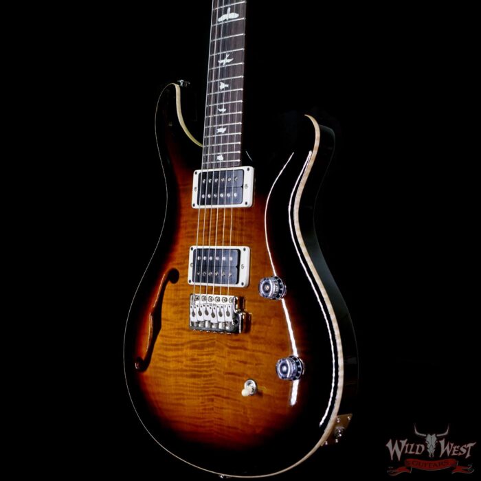Paul Reed Smith PRS CE 24 Semi-Hollow Rosewood Fingerboard Amber Smokeburst - Image 2