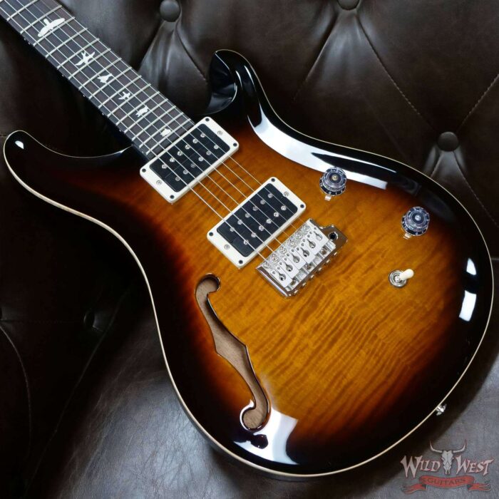 Paul Reed Smith PRS CE 24 Semi-Hollow Rosewood Fingerboard Amber Smokeburst - Image 7
