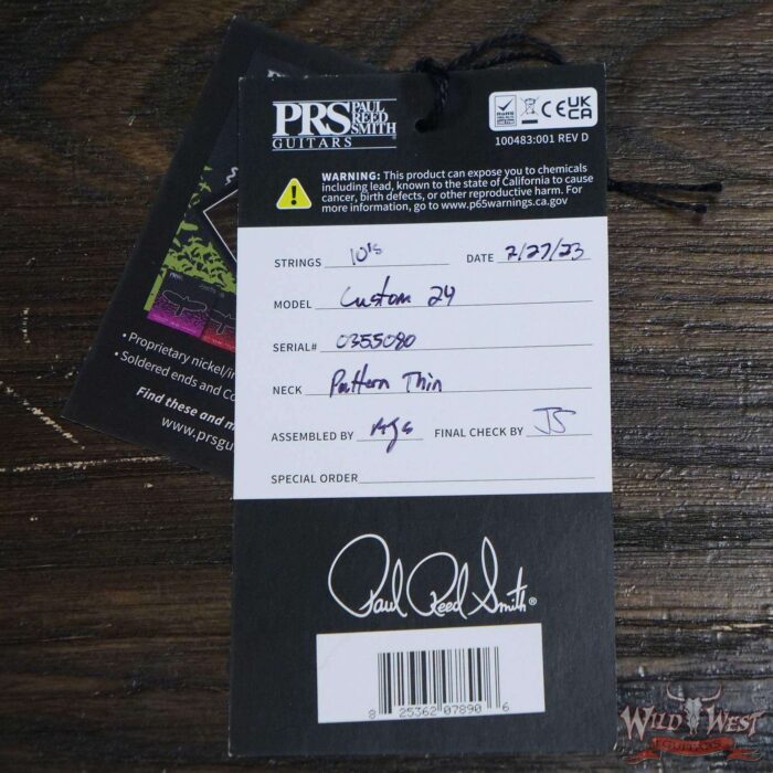 Paul Reed Smith PRS Core Series Custom 24 Rosewood Fingerboard Purple Iris - Image 12