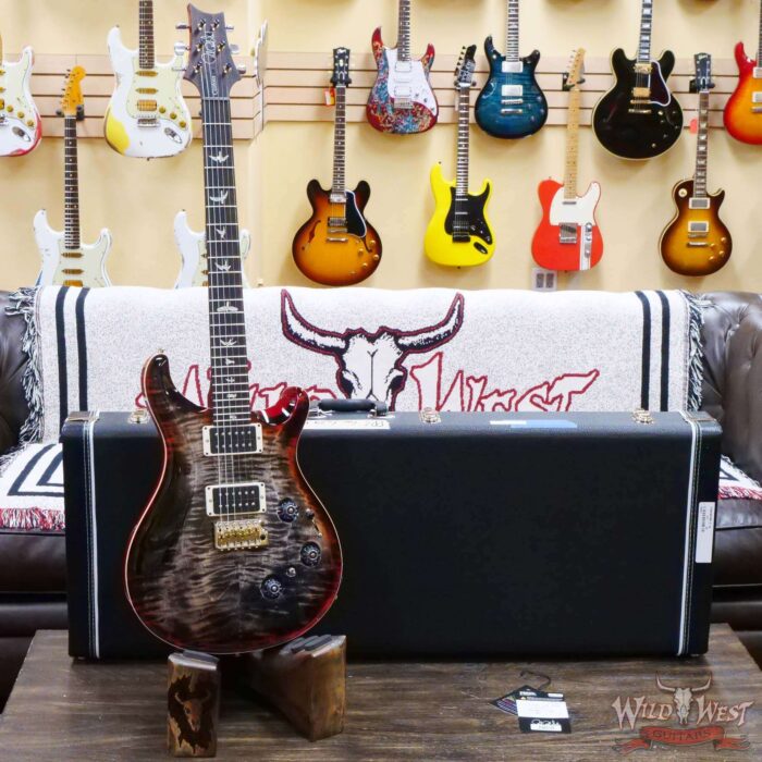 Paul Reed Smith PRS Core Series Custom 24 Piezo Rosewood Fingerboard Charcoal Cherry Burst - Image 6