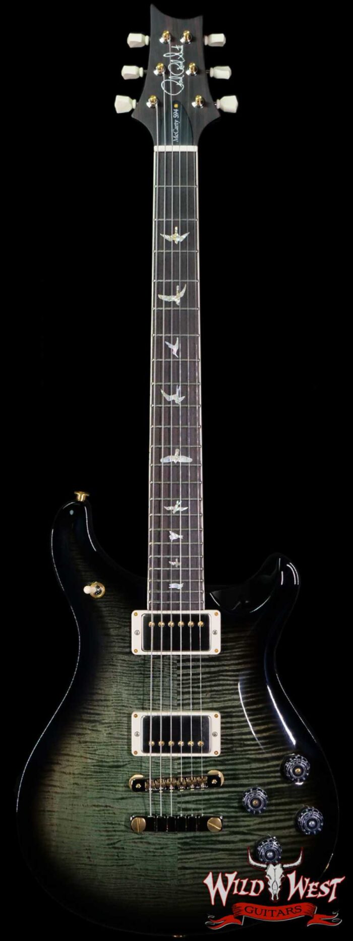 Paul Reed Smith PRS Core 10 Top McCarty 594 Flame Maple Top Rosewood Fingerboard Trampas Green Smokeburst - Image 1