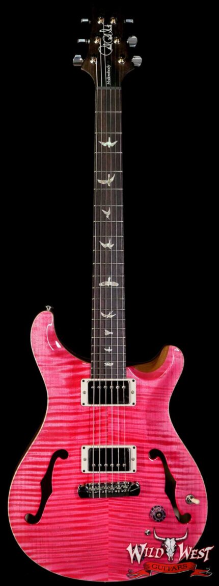 Paul Reed Smith PRS Core Flame Top Hollowbody II Piezo HB2 Rosewood Fingerboard Bonnie Pink