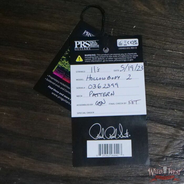 Paul Reed Smith PRS Core Series Hollowbody II Piezo HB2 Aquamarine - Image 13