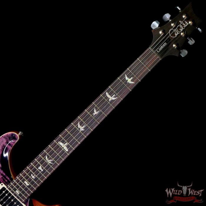 Paul Reed Smith PRS Core Series Custom 24 Piezo Rosewood Fingerboard Purple Iris Natural Back - Image 4