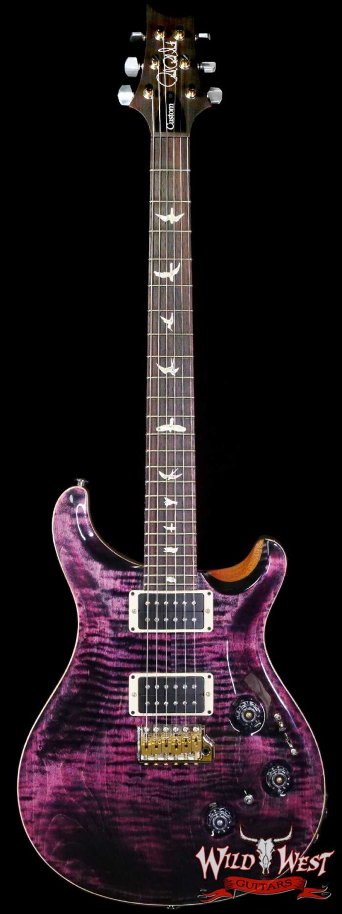 Paul Reed Smith PRS Core Series Custom 24 Piezo Rosewood Fingerboard Purple Iris Natural Back - Image 1