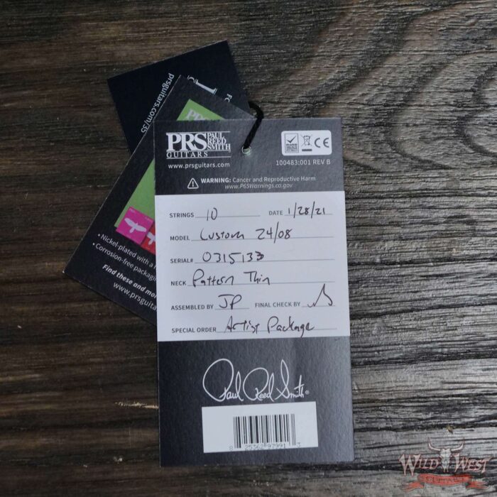 Paul Reed Smith PRS 2021 Core Custom 24-08 Artist Package Ebony Fingerboard Makena Blue - Image 11