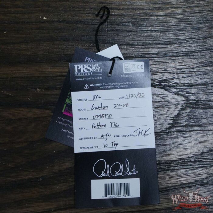 Paul Reed Smith PRS Core 10 Top Custom 24-08 Charcoal Burst - Image 11