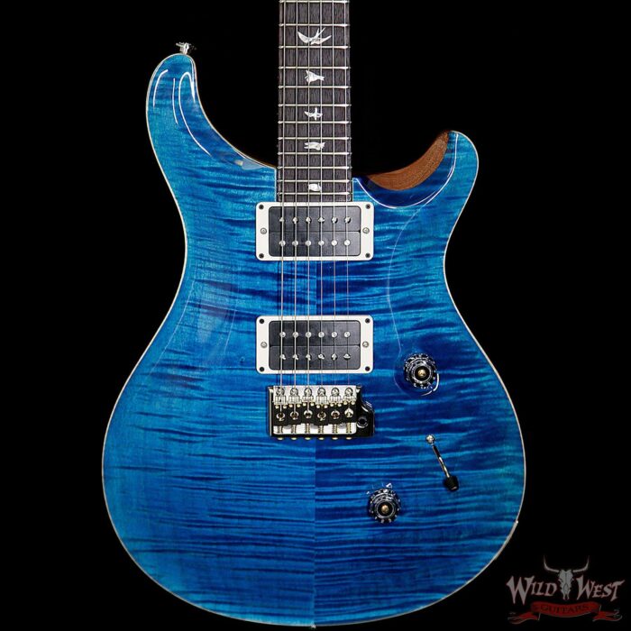 Paul Reed Smith PRS Custom 24 Flame Maple Top East Indian Rosewood Fingerboard Blue Matteo - Image 3