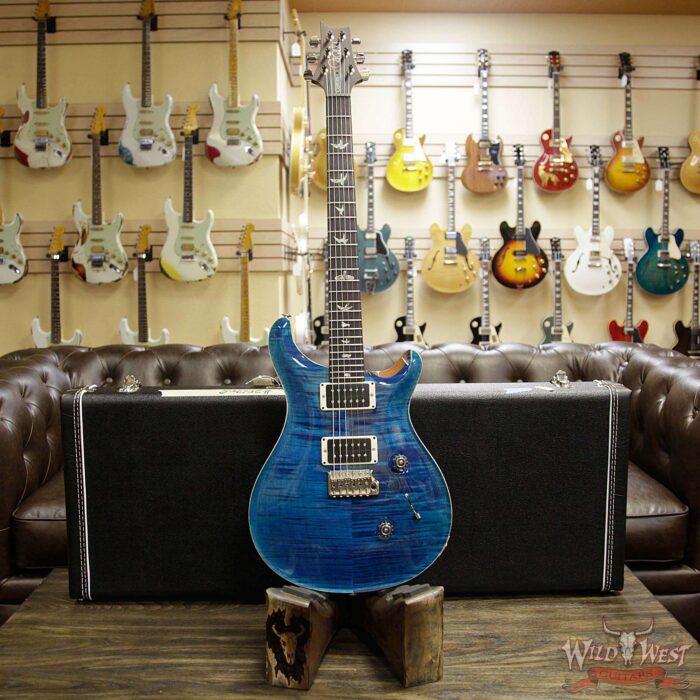 Paul Reed Smith PRS Custom 24 Flame Maple Top East Indian Rosewood Fingerboard Blue Matteo - Image 11