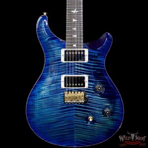 PRS Wood Library Artist Package Custom 24 Fatback Flame Maple Neck African Blackwood Board River Blue - Image 3