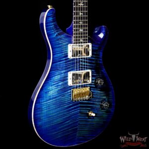 PRS Wood Library Artist Package Custom 24 Fatback Flame Maple Neck African Blackwood Board River Blue - Image 4