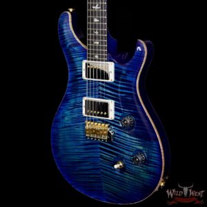 PRS Wood Library Artist Package Custom 24 Fatback Flame Maple Neck African Blackwood Board River Blue - Image 2