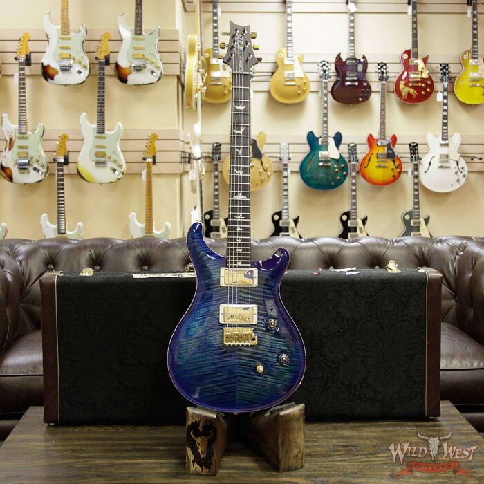 PRS Wood Library Artist Package Custom 24 Fatback Flame Maple Neck African Blackwood Board River Blue - Image 11
