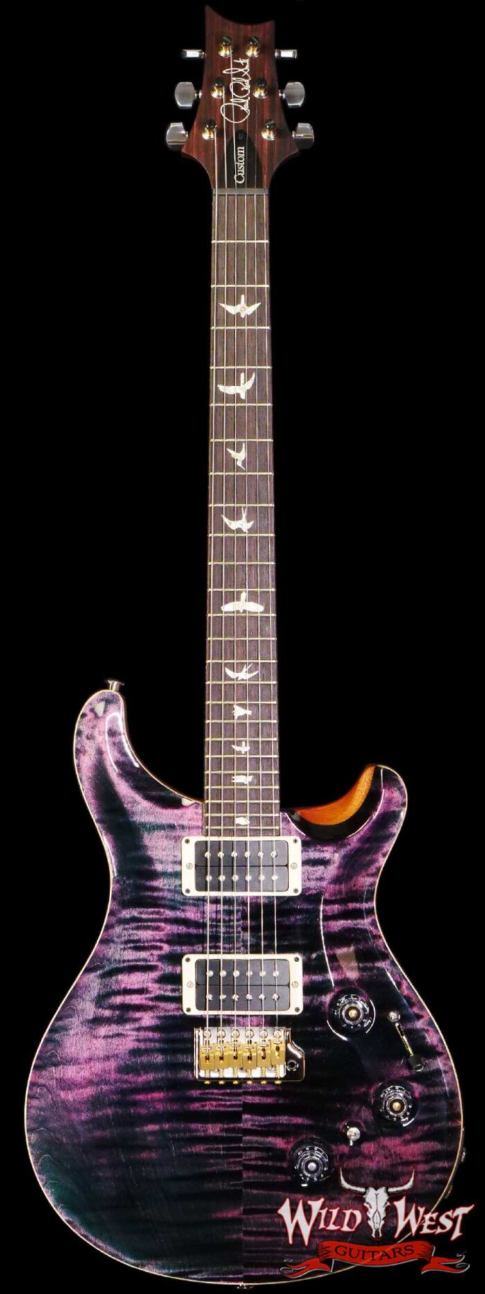 Paul Reed Smith PRS Core Series Custom 24 Piezo Rosewood Fingerboard Purple Iris Natural Back - Image 1