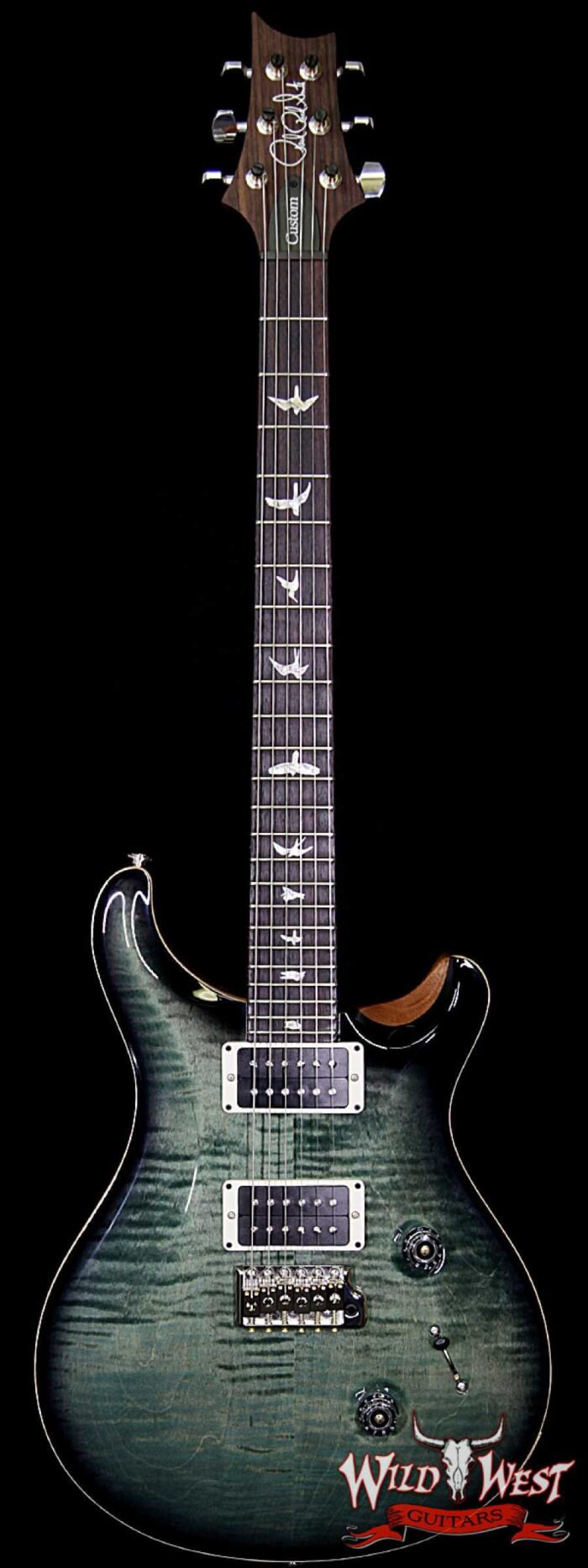 PRS 2018 Experience Custom 24 Flame Top East Indian Rosewood Board Trampas Green Smokewrap - Image 1