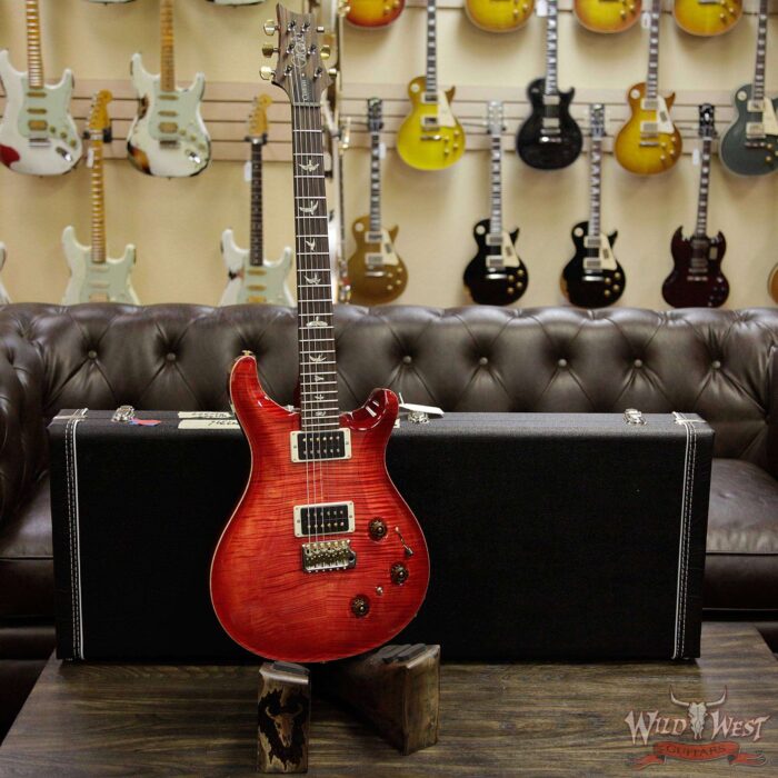 Paul Reed Smith PRS 10 Top Flame Maple Top Custom 22 Piezo P22 Rosewood Fretboard Blood Orange - Image 11