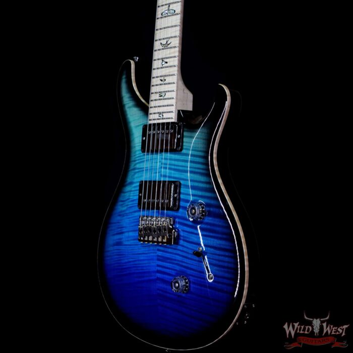 PRS Core 10 Top Custom 24 Flame Maple Top Neck & Board 58/15 LT PUs Blue Fade Smokeburst - Image 2
