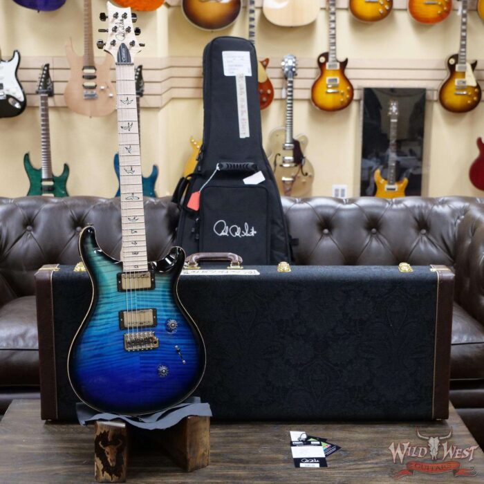 PRS Core 10 Top Custom 24 Flame Maple Top Neck & Board 58/15 LT PUs Blue Fade Smokeburst - Image 6
