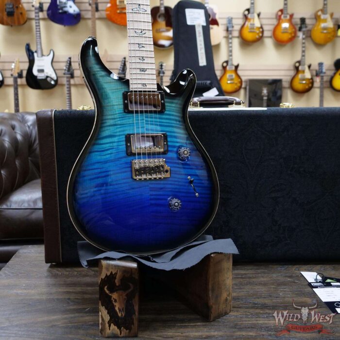 PRS Core 10 Top Custom 24 Flame Maple Top Neck & Board 58/15 LT PUs Blue Fade Smokeburst - Image 8