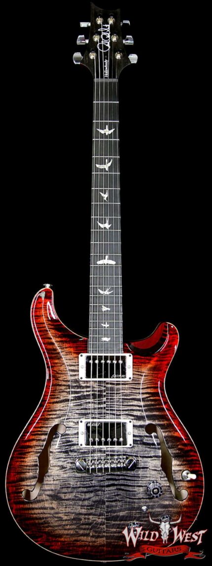 PRS Paul Reed Smith 10 Top Hollowbody II HB2 Piezo Flame Maple Ebony Fretboard Charcoal Cherry Burst