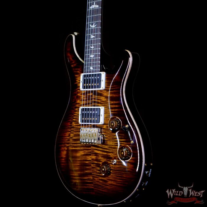 Paul Reed Smith PRS Core 10 Top Custom 24 Piezo P24 Flame Maple Rosewood Fingerboard Black Gold Burst - Image 2