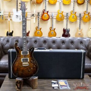 Paul Reed Smith PRS Core 10 Top Custom 24 Piezo P24 Flame Maple Rosewood Fingerboard Black Gold Burst - Image 5