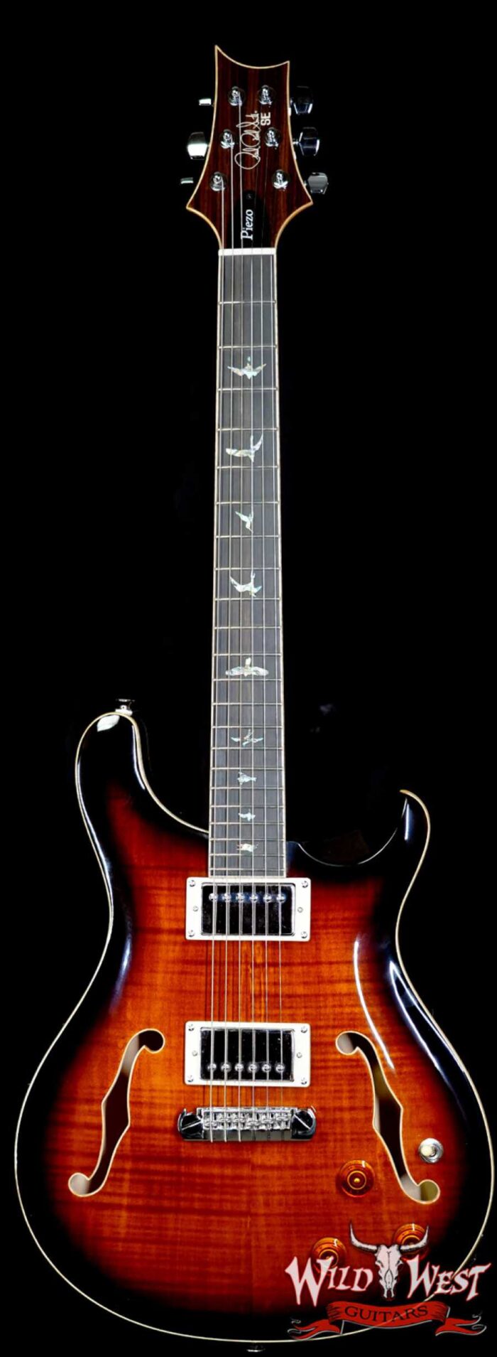 Paul Reed Smith PRS SE Hollowbody II Piezo Black Gold Burst F15926 6.15 LBS - Image 1
