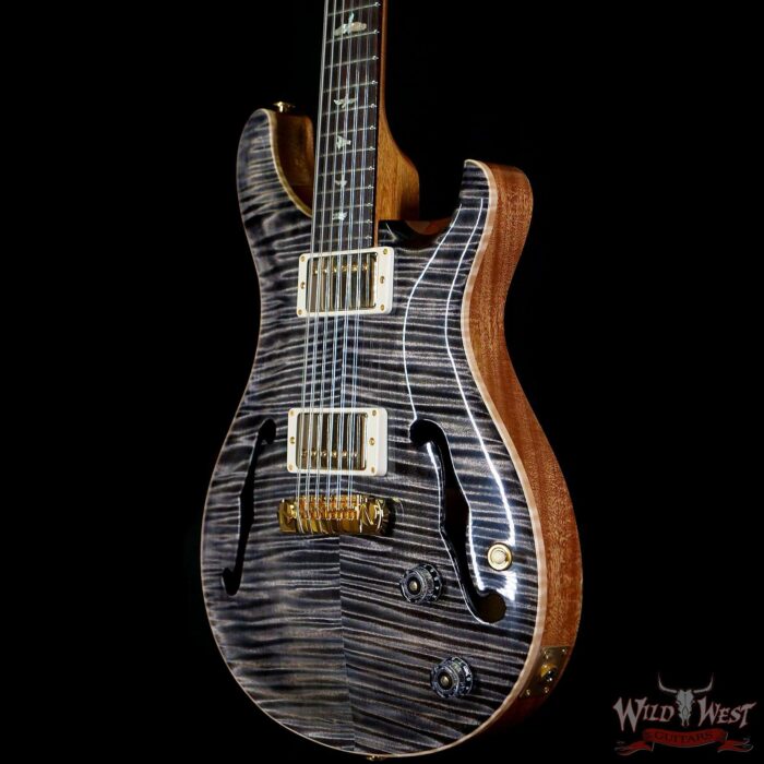 Paul Reed Smith PRS Core Flame 10 Top Hollowbody I HB1 12-String Rosewood Fingerboard Charcoal - Image 2