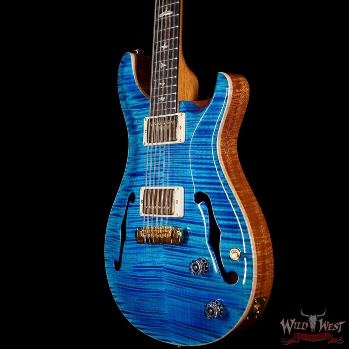 Paul Reed Smith PRS Core Flame Maple Top Hollowbody I HB1 12-String Rosewood Fingerboard Aquamarine - Image 2