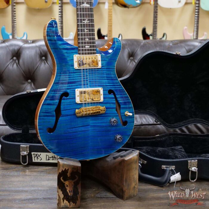 Paul Reed Smith PRS Core Flame Maple Top Hollowbody I HB1 12-String Rosewood Fingerboard Aquamarine - Image 8