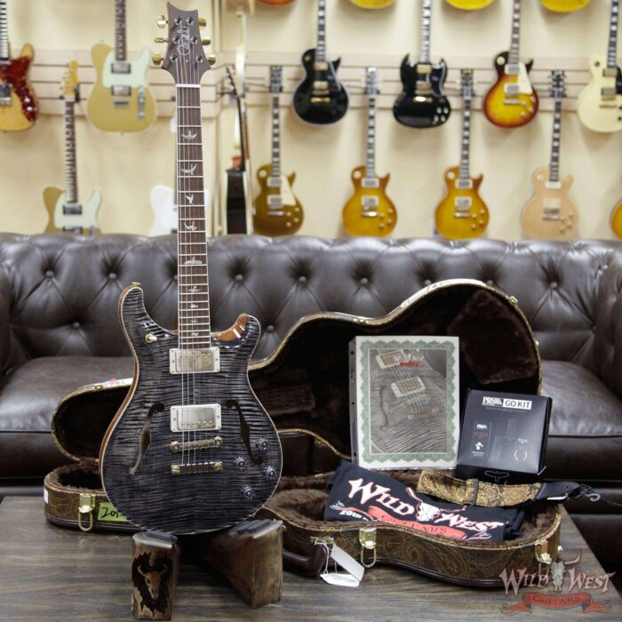 PRS Wild West Guitars 20th Anniversary Limited Run # 18 of 40 Wood Library Artist Package McCarty 594 Hollowbody II Charcoal - Image 8