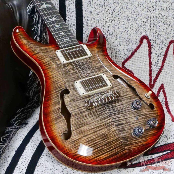 Paul Reed Smith PRS Core Series Hollowbody II Piezo HB2 Charcoal Cherry Burst - Image 8