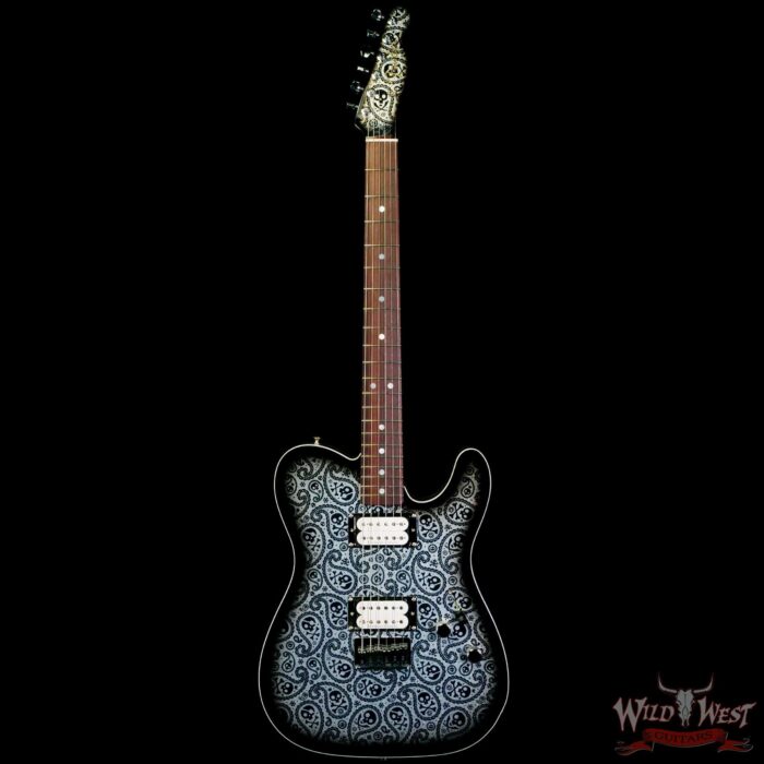 Fender Custom Shop Paul Waller Masterbuilt 1967 Telecaster Custom HH NOS Black Skull Paisley - Image 3